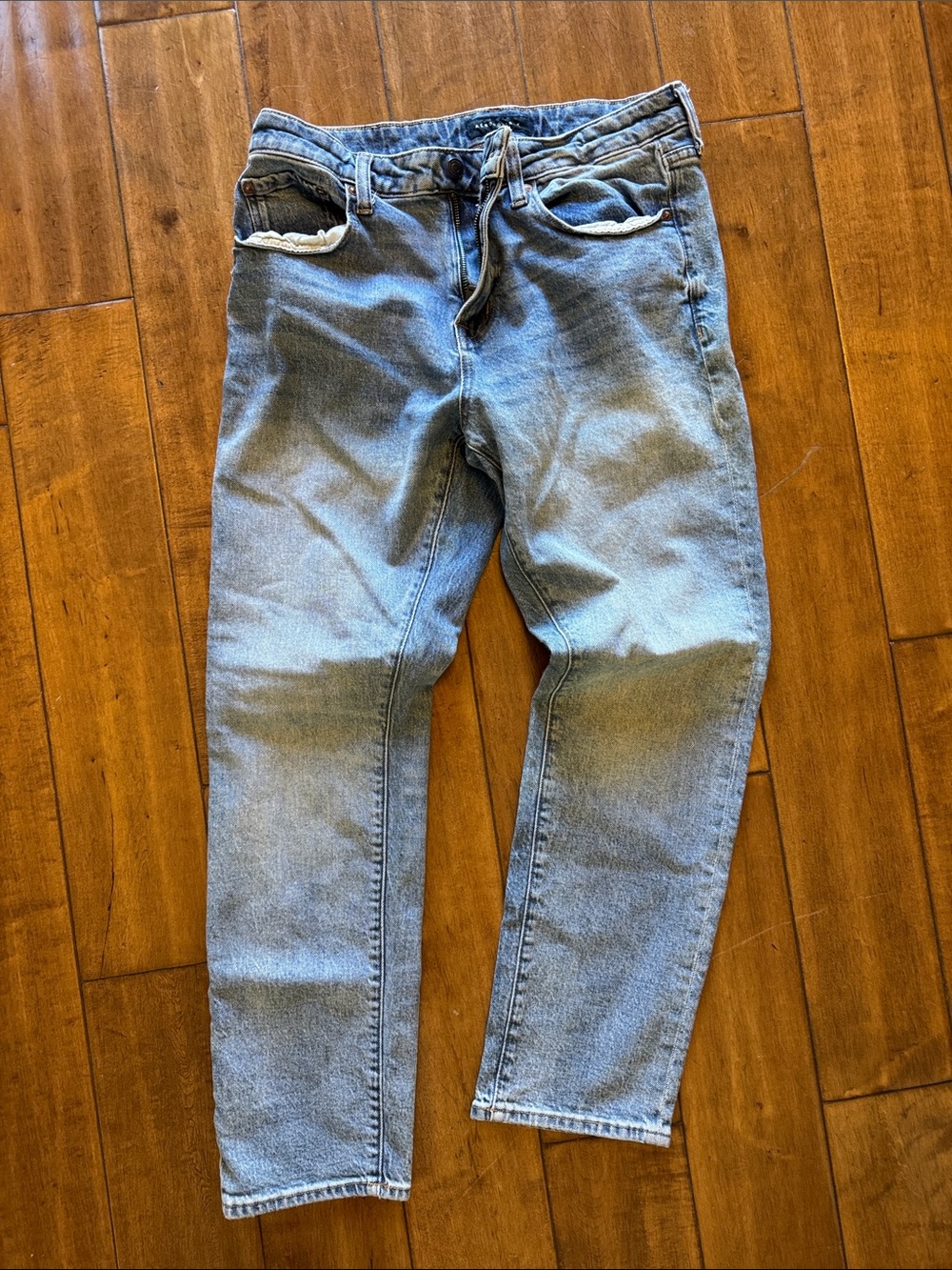 Aeropostale Men's athletic slim Straight Light Blue Denim Jeans Mens 32x30 c